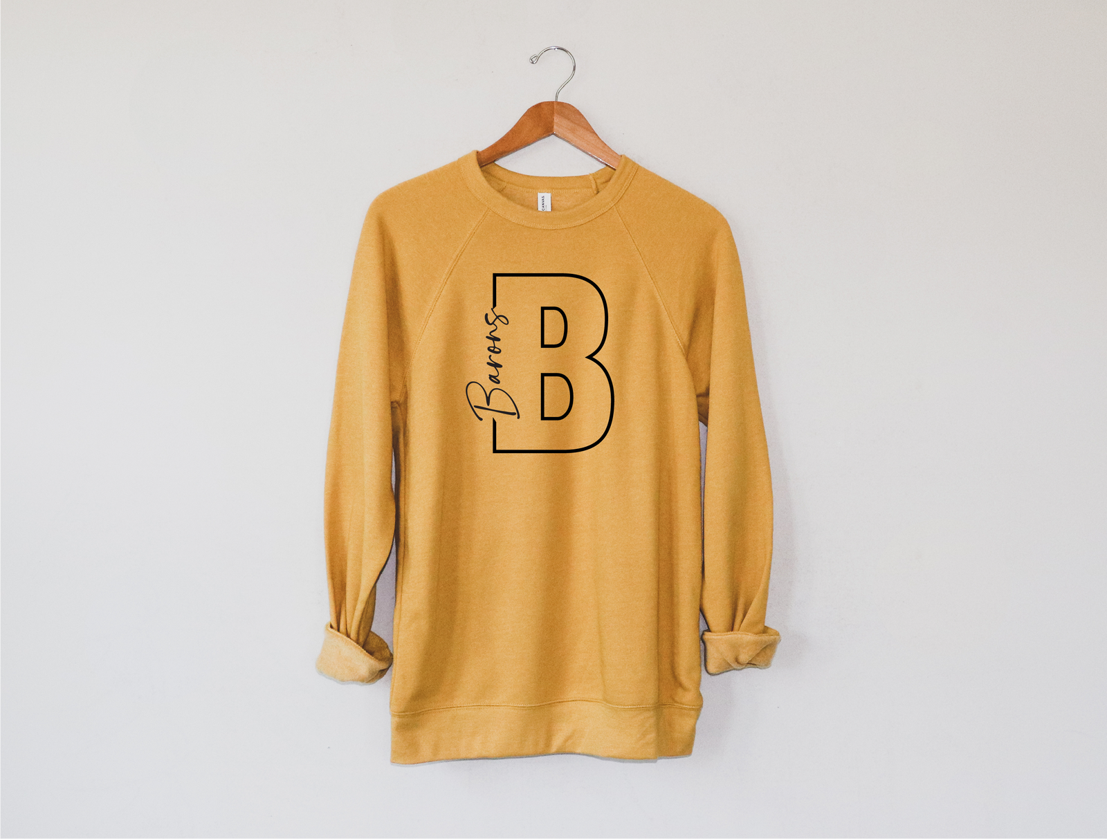 Buckeye Valley Barons Sweatshirt – Big B Mustard School Crewneck