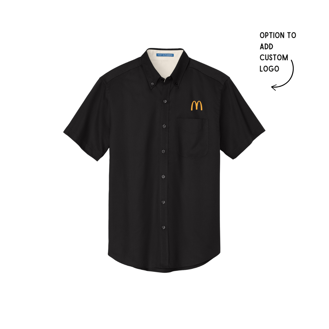 McDonald’s Uniform Button-Up Shirt – Short Sleeve Custom Logo