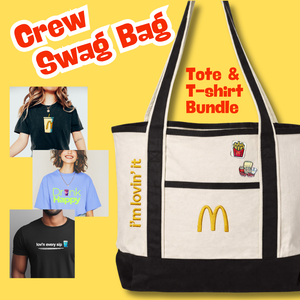 Crew Swag Bag – Tote & T-Shirt Bundle for McDonald’s Teams