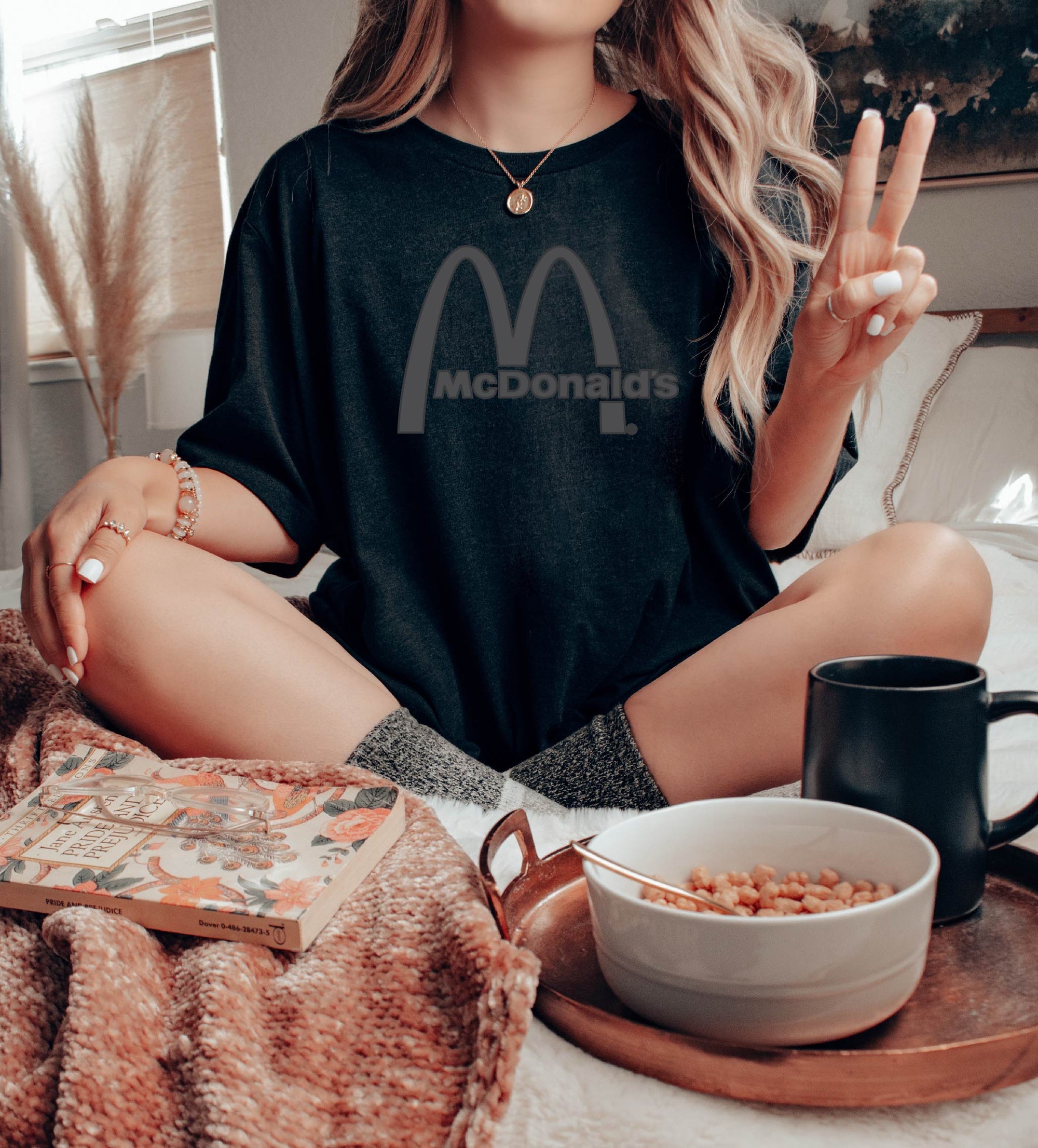 McDonalds Black on Black T-shirt