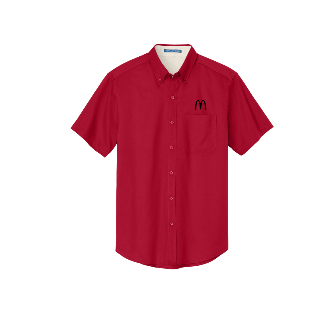 McDonalds Short Sleeve Button up