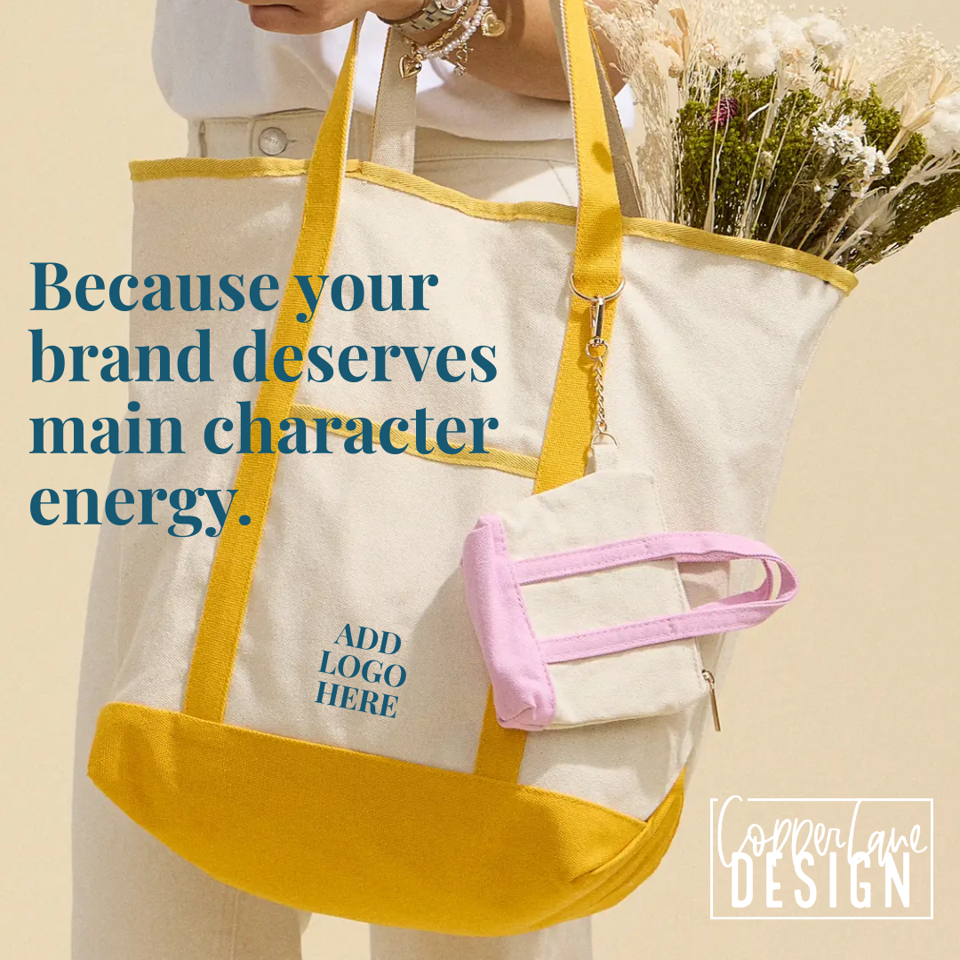 Custom Logo Tote Bag – Personalized Canvas Totes for Events 10 pack for $19.99 each