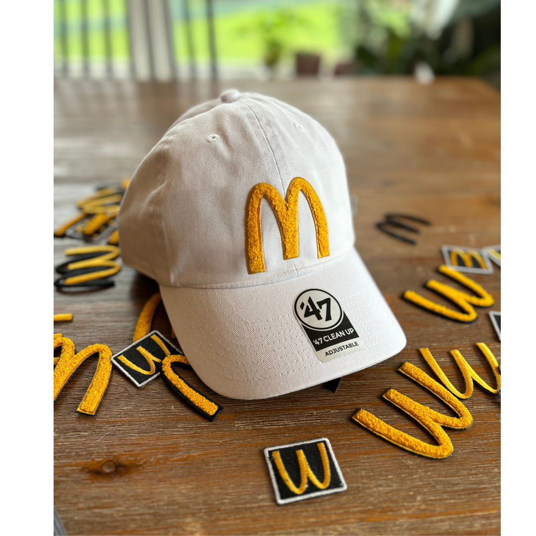 McDonalds White Chenille Yellow Arch Hat