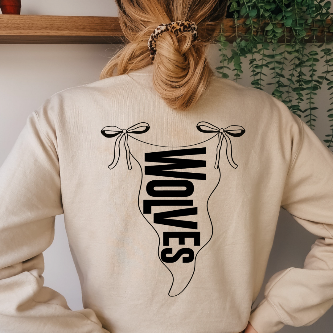 Worthington Kilbourne Wolves Pennant Sweatshirt – Cute Bow Spiritwear