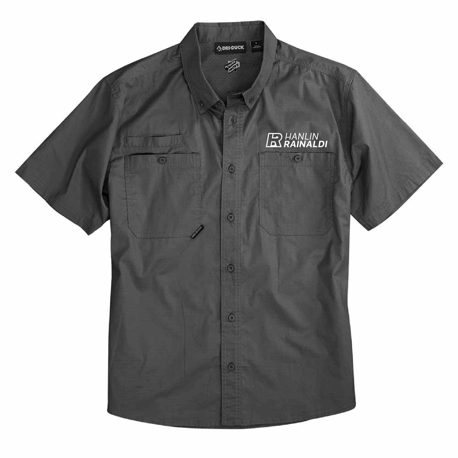 Hanlin Rainaldi Short Sleeve Dri Duck Button Up