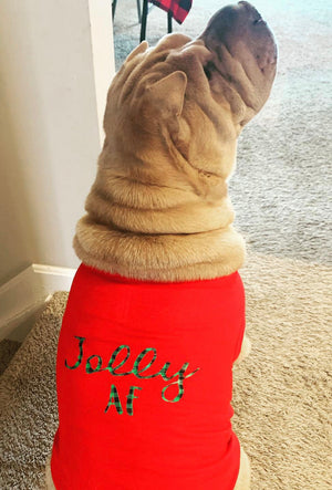 Jolly AF Holiday Dog Shirt