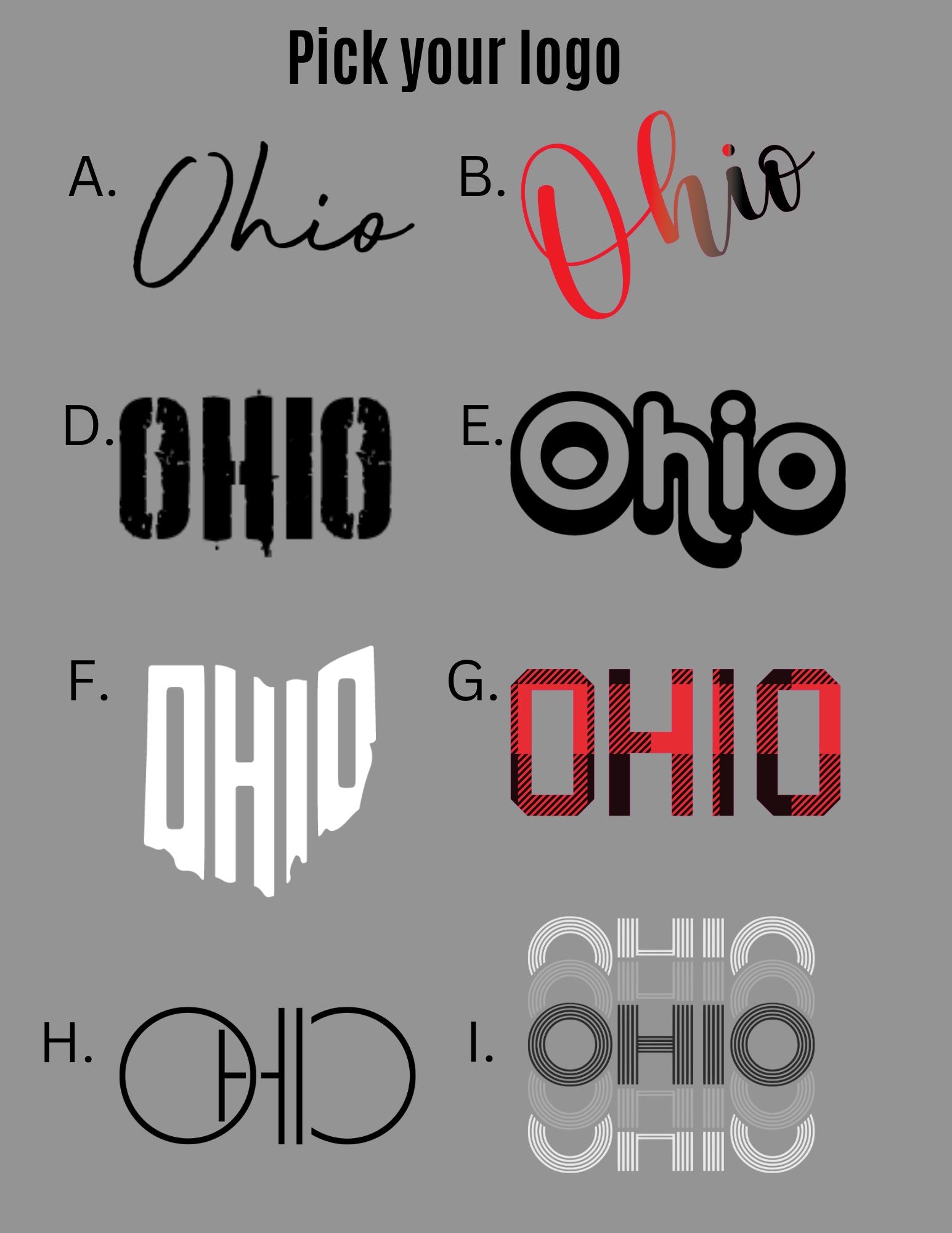 Ohio-Design Your Own Apparel