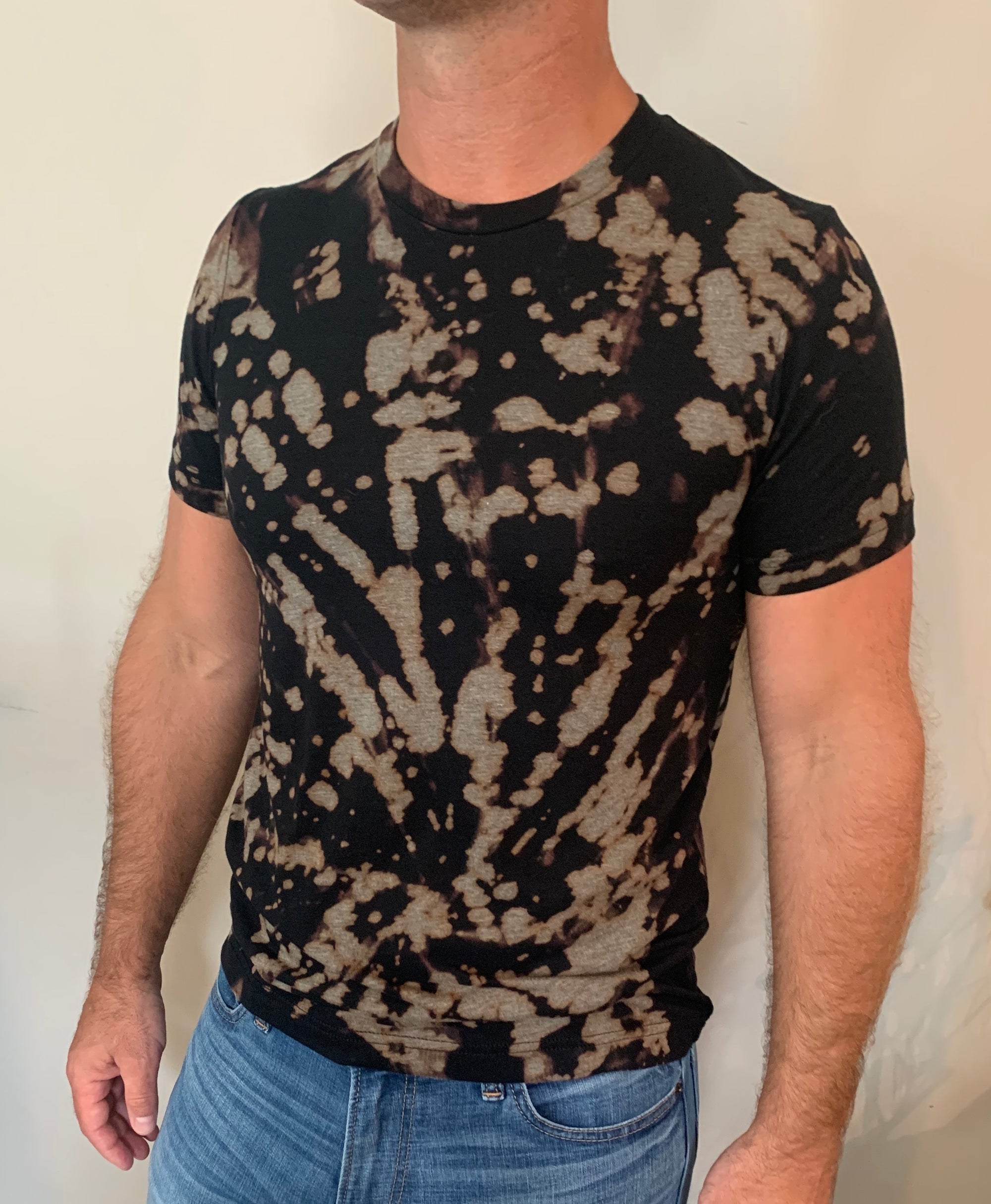 Black and Grey Tie Dye T-Shirt