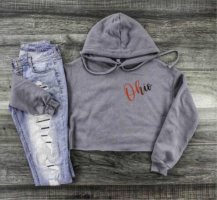 Cropped Ohio Sweatshirt – Script Design
